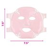 FOMI Hot Cold Clay Face Contoured Ice Mask | Flexible Cooling Full Facial Mask for Headache, Migraine, Sinus, Acne, Swollen Face, Stress, Dark Circles Relief | Fabric Backing | Natural Clay (Pink)