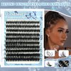 Fluffy Lash Clusters 10-24mm Extra Long Thick 200D Cluster Eyelash Extensions 200pcs Volume D Curl Wispy Individual Lashes Plant Fibers False Eyelashes DIY Lash Extension for Beginners, by FOINEMYED