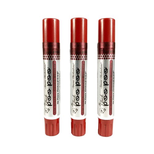 Lip Shimmer by Simone Chickenbone - 100% Natural Moisturizer La Chick Poo Poo Tinted Lip Balm - Vitamin E Lip Plumper for Dry, Chapped Lips - 3 Pack Glace Mauve. Made in USA