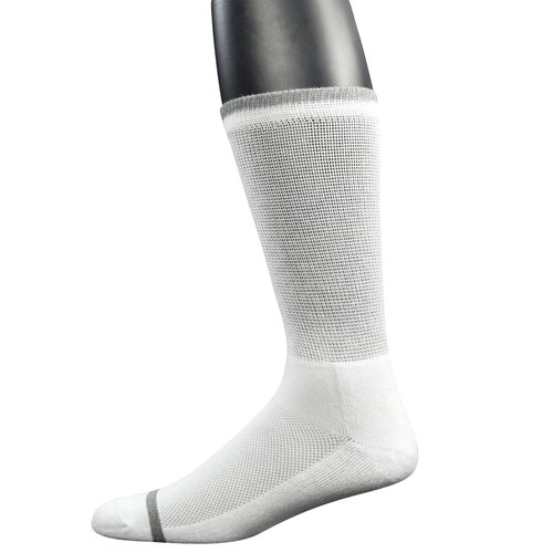 Yomandamor Men's 4 Pairs Diabetic Crew Socks with Seamless Toe and Cushion Sole