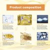 Gold Bio Collagen Crystal Mask Set - 5 Pairs Gold Eye Mask and 5 Pcs Gold Lip Mask, Anti Aging Eye and Lip Mask,