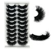 loladook Mink Lashes 20mm Big Long Full Strip Faux Mink Lashes Soft False Lashes Mink Fluffy Dramatic 3D Thick Volume False Eyelashes 10 Pairs Pack