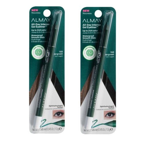 Pack of 2 Almay All-Day Intense Gel Eyeliner, Evergreen 150