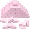 Mini Nail Buffer Blocks, 100/180 Grit Sponge Buffing Sanding Block File Manicure Tools Bulk 50Pcs (Pink)