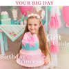 SuPoo Birthday Girl Crown and Sash Flower Birthday Headband Princess Crown Glitter Hair Band Cute Birthday Sash Tiara for Girls Happy Birthday Decorations for Girl Birthday Accessories