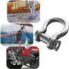 2 Pcs 1/2 Inch 304 Stainless Steel D Ring Shackles 12 mm Screw Pin Anchor Shackle for Traction Steel Wire, 12 mm