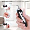 Ear and Nose Hair Trimmer Clipper - 2024 Professional Painless Eyebrow & Facial Hair Trimmer for Men Women,Battery-Operated Trimmer with IPX7 Waterproof,Dual Edge Blades for Easy Cleansing Black