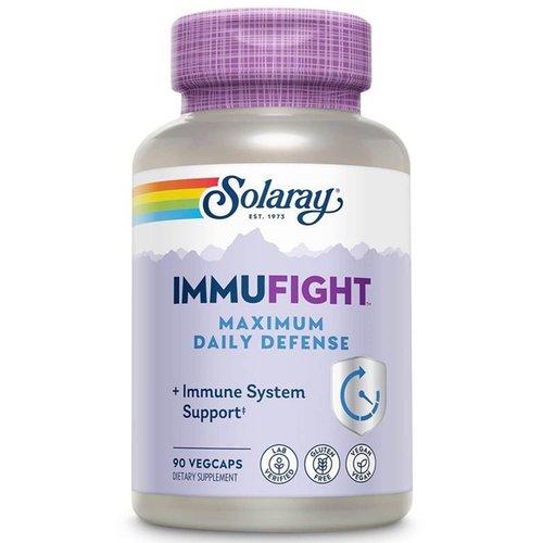 Solaray Immufight Maximum Daily Defense, All Day Immune Support, Vitamin C, Vitamin D, Zinc, Prob...