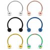 Yaalozei 20G 8mm Septum Rings Piercing Jewelry Stainless Surgical Steel Horseshoe Septum Nose Hoop Eyebrow Lip Ring Cartilage Helix Hook Rook Earrings Hoop Smiley Piercing Jewelry Men Women 20 Gauge