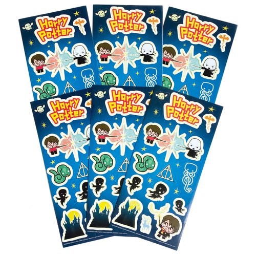 Playhouse Harry Potter Glow in The Dark Set of 3 Sticker Packs for Crafts, Trading & Collecting - Chibi Characters