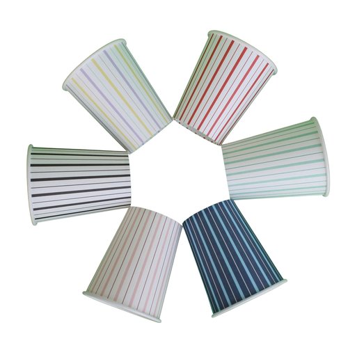 Red Stripes Paper Cups (Set of 8) | Red Striped Party Cups| Striped Party Cups | Red and White Striped Cups | Vintage Airplate Superheroes Pirate Party Paper Cups | Valentines Day paper cups