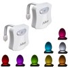 Toilet Night Light 2Pack by Ailun Motion Sensor Activated LED Light 8 Colors Changing Toilet Bowl Illuminate Nightlight for Bathroom Battery Not Included Perfect with Water Faucet Light