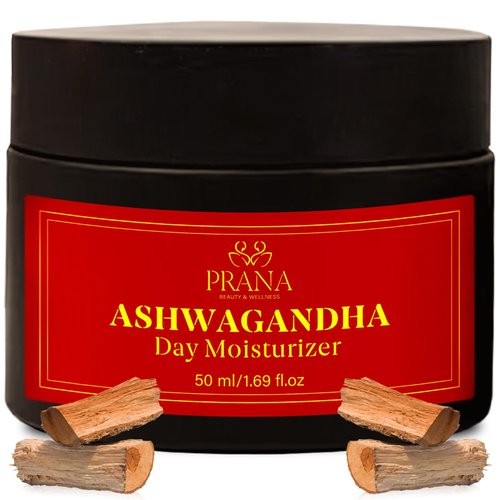 Prana Ashwagandha Day Moisturizer- 50ml/1.69 fl oz| Natural Skincare | Ayurvedic ingredients | Op...