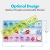 Weekly Pill Organizer - 21 Day Pill Planners for Pills Vitamins & Medication, 3 Times-a-Day Medication Reminder Boxes, Easy to Read & Travel Friendly
