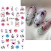Flower Nail Art Sticker Flower Water Ttransfer Nail Stcikers Decal Leaf Floral Nail Design for Women Girls Nail Art Supplies Manicure Decor 12 Sheets (Flower-1)