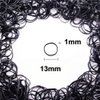 Tesvyns 1500pcs Mini Hair Rubber Bands, Non-slip Rubber Hair Bands for Girls, Elastic Hair Ties(0.5 inch) Black