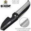 Kent 87T Combo Handmade Folding Pocket Comb for Men, Fine Tooth Hair Comb Straightener for Everyday Grooming Styling Hair, Beard or Mustache, Use Wet or Dry, Saw Cut Hand Polished, Made in England