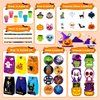 ShyLizard 168PCS Halloween Party Favor Goodie Bag Bulk for Kids, Halloween Stationery Set, Trick or Treat Toys including Pencil, Eraser, Notepad, Stamper, Halloween Bag, Stickers and Temporary Tattoos