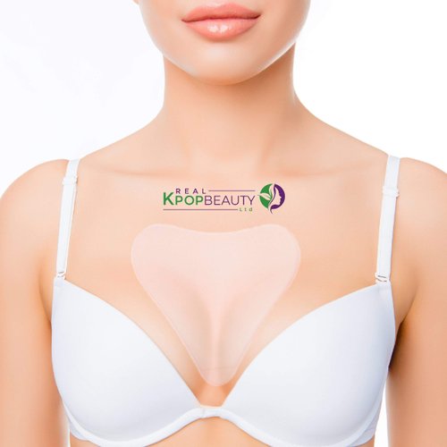 Real Kpopbeauty Anti Wrinkle Chest Pads - Set of 2 Reusable Decollete Pads | 100% Medical Grade Silicone | Reduce, Remove and Prevent Wrinkles and Aging Skin