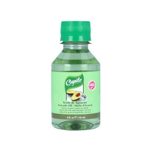 Capilo Avocado Oil, Hair and Skin Formula (4oz Bottle), Blend of Mineral Oil and Fruit Oil