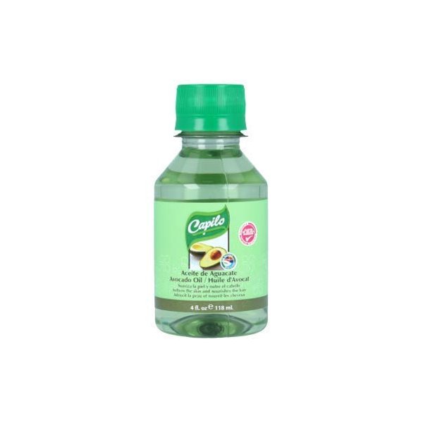 Capilo Avocado Oil, Hair and Skin Formula (4oz Bottle), Blend of Mineral Oil and Fruit Oil