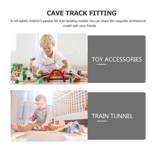 jojofuny Train Tunnel Toy Artificial Rockery Tunnel Train Track Mini Railway Train Cave Tunnels Model Scenery Rockery Tunnel Train Accessories