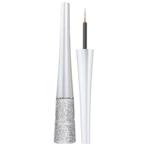 Yeuxtty Silver Liquid Glitter Eyeliner Long Lasting Eyeliner Glitter Liquid Liners Quick Drying Liquid Sparkly Glitter Metallic Eyeliner Eye Glitter Makeup for Women