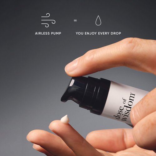 philosophy dose of wisdom dark circle eye cream - with hyaluronic acid, vitamin C & caffeine - leaves skin hydrated & depuffs eye bags - 0.5 fl oz.