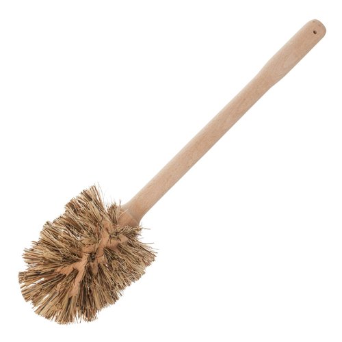 Redecker Union Fiber Toilet Brush with Untreated Beechwood Handle, Durable Natural Stiff Bristles, 15", Made in Germany