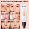 Tinted Sunscreen for Face, SPF 50 Face Sunscreen, Hydrating Sun Essence, Concealer Sunscreen, Lightweight Travel Size Against UVA and UVB Sun Protection, Beige 50ml / 1.7oz