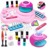 Nail Polish Kit for Girl , Kids Nail Art Salon Set with Nail Dryer , Nail Art Kit for Girls Ages 6-12,Makeup Manicures Decoration Studio Gifts for Christmas Birthday Spa Party Favors