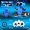 TOY Life Rechargeable Remote Control Robot Toys with Auto-Demonstration, Music & LED Eyes. Walkie Talkie Robot Toys for Kids 7 8 12, Kids Robot Toys Gifts for Boys Girls, Toddler RC Robot (Blue)