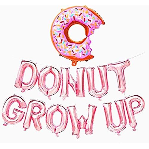 Donut Grow Up Balloons,Donut Grow Up Banner,Birthday Party Decorations,Birthday Party Supplies,Donut Theme Party Supplies,