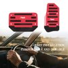 2PCS Non-Slip Car Pedal Covers,Premium Aluminum Alloy Gas and Brake Pedals Covers for Safe Driving,Car Mods Accessories Fits Automatic Transmission Car Truck SUV Van (Red/2pcs)