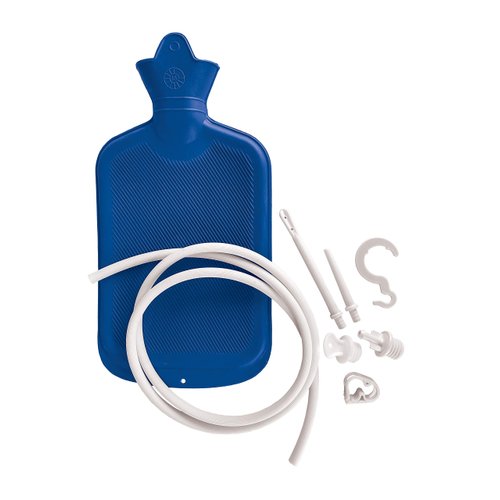 Blue Jay An Elite Healthcare Brand Hot or Cold Portable Classic Rubber Water Bottle with Douche Enema System for Heat Therapy | Multi-Functional Bottle for Hot and Cold Therapy