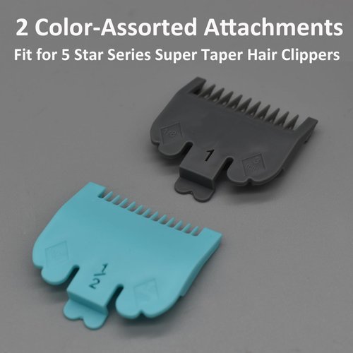 Professional Hair Clipper Attachment Combs Color Coded Cutting Guides Guards #3170-400, 1/8", 1/16" Compatible with Most Wahl Standard Full Sized 5 Star Series Magic Clip Senior Hair Clippers