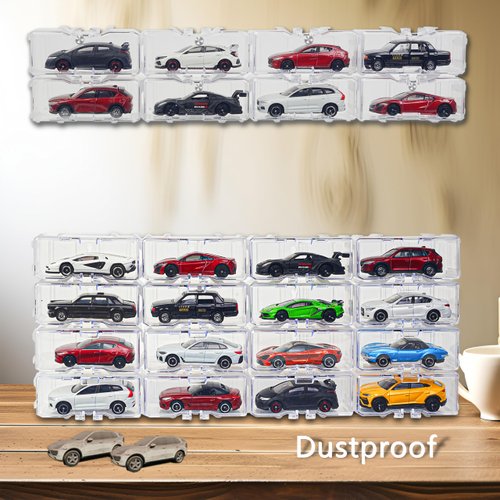 Toys Organizer Storage Case for Hot Wheels Car, for Matchbox Cars, for Mini Cars,1/64 Scale Hot Toy Wheels Display Case Holds 10/40 Cars，Interlocking Hot Car Wheels Storage (White 40 PCS)