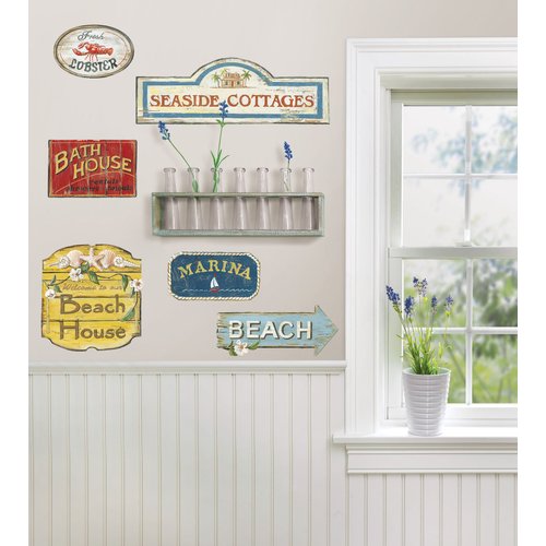 WallPops WD1358 Beach Wall Decals, Multicolor