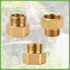 Garden Hose Bib Adapter, 1-1/16" Fine Thread (Female), to 3/4 GHT Male Hoses,Compatible with Outdoor Faucet to Garden Hose Connector, Brass-2 Pack