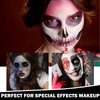 White Face Paint Stick, Clown White Eye Black Stick White Face Makeup Body Paint Foundation Makeup Halloween Zombie SFX Clown Vampire Goth Skeleton Makeup - White