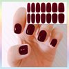 JERCLITY 24 Sheets Glitter Solid Color Nail Polish Strips Stickers with Nail File Self-Adhesive Nail Strips Stick On Nail Stickers Full Nail Wraps for Women Girls