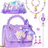 Mermaid Toys,Toddler Purse, Girls Purse Mermaid Play Purse for Little Girls Play Jewelry Birthday for Toddler Girls Age 3 4 5 6 7 8 Years Old (Purple)