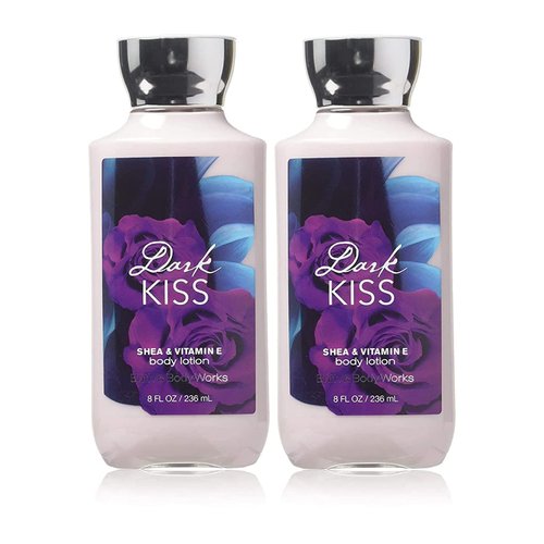 Bath and Body Works Dark Kiss Super Smooth Body Lotion Sets Gift For Women 8 Oz -2 Pack (Dark Kiss)