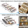 Clear Acrylic Spice Drawer Organizer, 4 Tier- 1 Set Seasoning Jars Drawers Insert, Kitchen Spice Rack Tray for Drawer/Countertop (Jars not included)