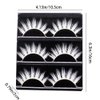 3 Pair False Eyelashes White Fake Eyelashes Natural False Lashes for Cosplay Party Stage Performance