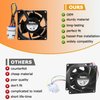 Upgraded WR60X26866 Refrigerator Evaporator Fan Motor (OEM), Compatible with ge Refrigerator, Replace V80E14MS2A3-57A611, WR60X10341, WR60X10356, WR60X10357, etc - 10 Years Warranty