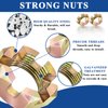 10PCS 1'' Spindle Castle Nuts Kits Trailer Axle Nut Kits Including Washers, 2.25'' Long Cotter Pins, 1.98'' Dust Caps & Rubber Plugs for 1" Shaft Spindle (2 Sets)