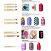 Beaute Galleria 15 Pieces Nail Art Brush Set for Detailing, Striping, Blending, One-Stroke Nail Art with Gel Brushes, Painting Brushes, 3D Brush, Dotting Tool, Fan Brush and Liner