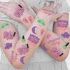 Big Dot of Happiness Pajama Slumber Party Temporary Tattoos for Kids, Spa Day Birthday Party Favors, Girls Night Party Decorations, Sleepover Accessory, PJ Party Supplies, 12 Sheets