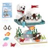 Christmas Polar Bear and Penguin Building Set, Sea Animals Building Kit Compatible with Lego Winter Village, Includes Igloo Fish Crab Sea Animals, Brithday Gift for Boys Girls Aged 8+ (286Pcs)